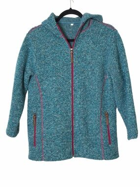 Italian Wool Blend Hoodie sweater, size large